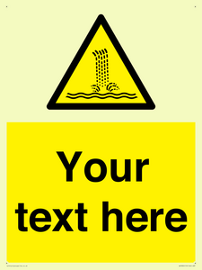 Custom warning artificial waterfall